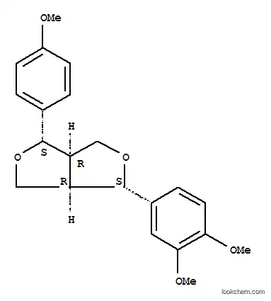 Molecular Structure of 148057-46-9 (1H,3H-Furo[3,4-c]furan,1-(3,4-dimethoxyphenyl)tetrahydro-4-(4-methoxyphenyl)-, (1S,3aR,4S,6aR)-)