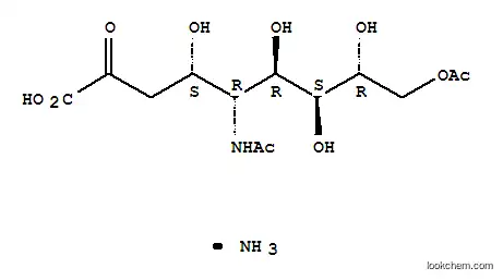 Molecular Structure of 148067-22-5 (N,9-O-DIACETYLNEURAMINIC ACID AMMONIUM)