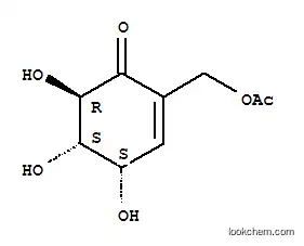 Molecular Structure of 148099-40-5 (2-Cyclohexen-1-one,2-[(acetyloxy)methyl]-4,5,6-trihydroxy-, (4S,5S,6R)-)