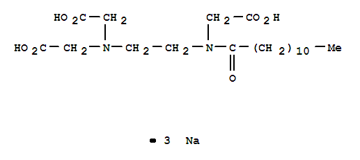 Glycine,N-[2-[bis(carboxymethyl)amino]ethyl]-N-(1-oxododecyl)-, sodium salt (1:3)