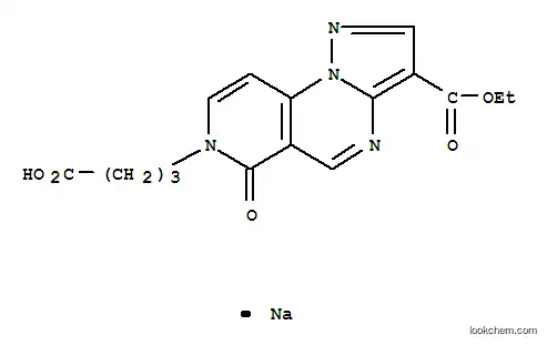 Molecular Structure of 148176-88-9 (sodium 4-[3-(ethoxycarbonyl)-6-oxopyrazolo[1,5-a]pyrido[3,4-e]pyrimidin-7(6H)-yl]butanoate)