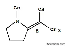 Molecular Structure of 148183-85-1 (Pyrrolidine, 1-acetyl-2-(2,2,2-trifluoro-1-hydroxyethylidene)-, (Z)- (9CI))