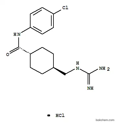 Molecular Structure of 148270-00-2 (N-(4-chlorophenyl)-4-{[(diaminomethylidene)amino]methyl}cyclohexanecarboxamide hydrochloride)