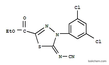Molecular Structure of 148367-85-5 (ETHYL 5-CYANAMIDE-4-(3,5-DICHLOROPHENYL)-4,5-DIHYDRO-1,3,4-THIADIAZOLE-2-CARBOXYLATE)
