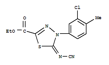 Ethyl 4-(3-chloro-4-methylphenyl)-5-cyanamide-4,5-dihydro-1,3,4-thiadiazole-2-carboxylate