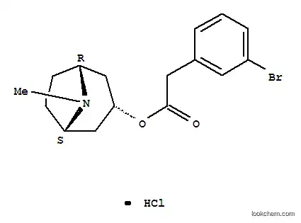 Molecular Structure of 149-21-3 ((1R,5S)-8-methyl-8-azabicyclo[3.2.1]oct-3-yl (3-bromophenyl)acetate hydrochloride (1:1))