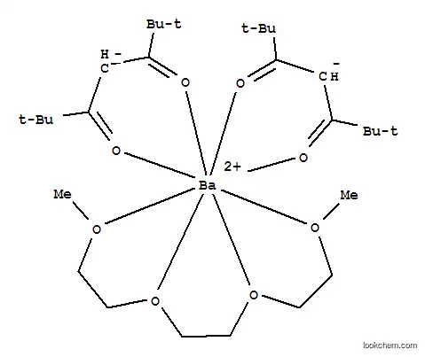 Molecular Structure of 149160-45-2 (BIS(2,2,6,6-TETRAMETHYL-3,5-HEPTANEDIONATO)BARIUM TRIGLYME ADDUCT)