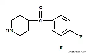 Molecular Structure of 149452-43-7 ((3,4-DIFLUORO-PHENYL)-PIPERIDIN-4-YL-METHANONE)