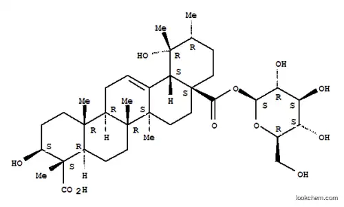 Molecular Structure of 149475-49-0 (Urs-12-ene-23,28-dioicacid, 3,19-dihydroxy-, 28-b-D-glucopyranosyl ester, (3b,4a)-)