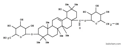 Molecular Structure of 149475-50-3 (b-D-Glucopyranosiduronic acid, (3b,19a)-28-(b-D-glucopyranosyloxy)-19-hydroxy-28-oxoolean-12-en-3-yl (9CI))
