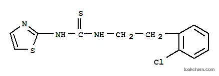 Molecular Structure of 149485-75-6 (1-[2-(2-chlorophenyl)ethyl]-3-(1,3-thiazol-2-yl)thiourea)