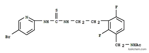 Molecular Structure of 149488-24-4 (N-[3-(2-{[(5-bromopyridin-2-yl)carbamothioyl]amino}ethyl)-2,4-difluorobenzyl]acetamide)