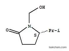 Molecular Structure of 149495-13-6 (2-Pyrrolidinone,1-(hydroxymethyl)-5-(1-methylethyl)-,(S)-(9CI))