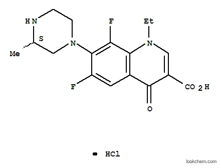 Molecular Structure of 149541-59-3 ((S)-Lomefloxacin hydrochloride)