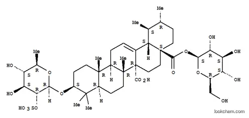 Molecular Structure of 149732-53-6 (Urs-12-ene-27,28-dioicacid, 3-[(6-deoxy-2-O-sulfo-b-D-glucopyranosyl)oxy]-, 28-b-D-glucopyranosyl ester, (3b)-)