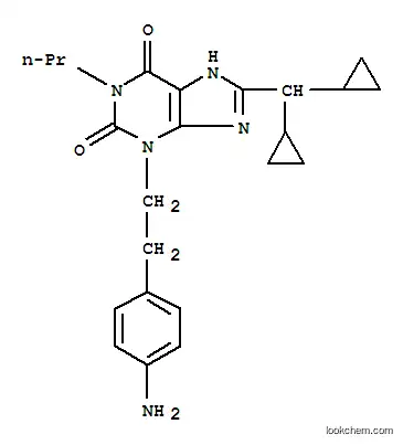 1H-Purine-2,6-dione, 3,7-dihydro-3-(2-(4-aminophenyl)ethyl)-8-(dicyclopropylmethyl)-1-propyl-