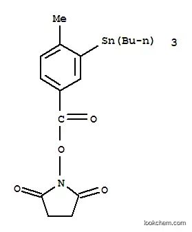 Molecular Structure of 149879-61-8 (N-succinimidyl 4-methyl-3-(tri-n-butylstannyl)benzoate)