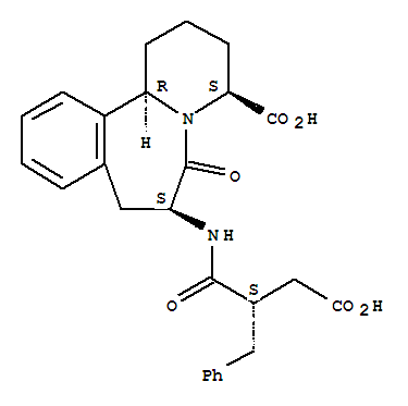 Molecular Structure of 149976-53-4 (Pyrido[2,1-a][2]benzazepine-4-carboxylicacid,7-[[(2S)-2-(carboxymethyl)-1-oxo-3-phenylpropyl]amino]-1,2,3,4,6,7,8,12b-octahydro-6-oxo-,(4S,7S,12bR)-)