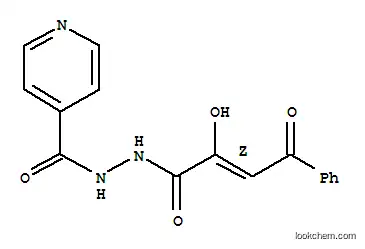 Molecular Structure of 149990-80-7 (4-Pyridinecarboxylicacid, 2-(2-hydroxy-1,4-dioxo-4-phenyl-2-butenyl)hydrazide, (Z)- (9CI))
