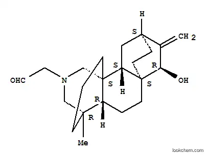 Molecular Structure of 149998-46-9 (1H,7H-6a,9-Ethano-4,10b-propanobenz[h]isoquinoline-2(3H)-acetaldehyde,octahydro-7-hydroxy-4-methyl-8-methylene-, (4R,4aR,6aS,7R,9S,10aS,10bS)-)