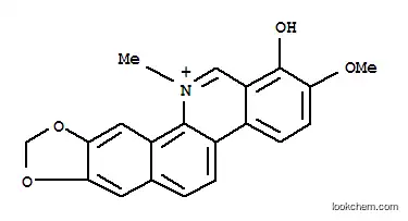 Molecular Structure of 149998-48-1 (1-hydroxy-2-methoxy-12-methyl[1,3]benzodioxolo[5,6-c]phenanthridin-12-ium)