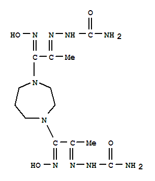 Molecular Structure of 150012-63-8 (Hydrazinecarboxamide,2,2'-[(tetrahydro-1H-1,4-diazepine-1,4(5H)-diyl)bis[2-(hydroxyimino)-1-methyl-2-ethanyl-1-ylidene]]bis-(9CI))