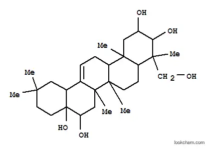 Molecular Structure of 150086-33-2 (28-Norolean-12-ene-2,3,16,17,23-pentol,(2a,3b,4a,16a)- (9CI))