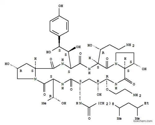 Molecular Structure of 150283-06-0 (Pneumocandin B0,1-[(4R,5R)-5-(2-aminoethoxy)-N2-(10,12-dimethyl-1-oxotetradecyl)-4-hydroxy-L-ornithine]-5-[(3R)-3-hydroxy-L-ornithine]-)