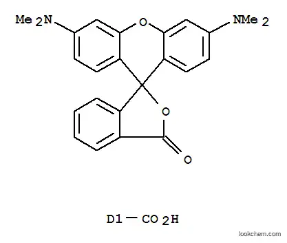 Molecular Structure of 150347-56-1 (3',6'-(Dimethylamino)-3-oxo-spiro[isobenzofuran-1(3H),9'-[9H]xanthene]-ar-carboxylic acid)
