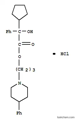Molecular Structure of 15037-49-7 (4-(3-{[cyclopentyl(hydroxy)phenylacetyl]oxy}propyl)-1-phenylpiperidinium chloride)