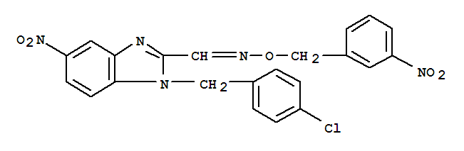 1-((4-CHLOROPHENYL)METHYL)-5-NITRO-1H-BENZO[D]IMIDAZOLE-2-CARBOXALDEHYDE,O-((3-NITROPHENYL)METHYL)OXIMECAS