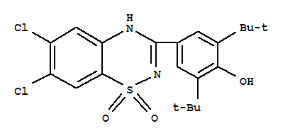 4-(6,7-DICHLORO-4H-1,2,4-BENZOTHIADIAZINE-3-YL)-2,6-BIS(TERT-BUTYL)PHENOL-S,S-DIOXIDE