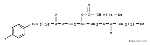 Molecular Structure of 150518-91-5 (1,2-dipalmitoyl-3-(15-(4-iodophenyl)pentadecanoyl)-rac-glycerol)
