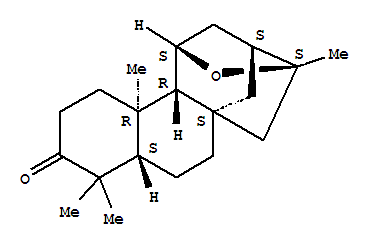 Molecular Structure of 150570-96-0 (Kauran-3-one,11,16-epoxy-, (11b,16a)- (9CI))