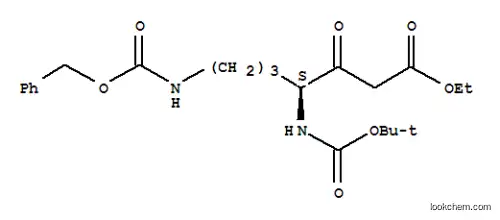Molecular Structure of 150618-12-5 (ETHYL 4(S)-BOC-AMINO-7-CBZ-AMINO-3-OXO-HEPTANOATE)