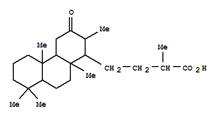 Molecular Structure of 150627-36-4 (1-Phenanthrenebutanoicacid, tetradecahydro-a,2,4b,8,8,10a-hexamethyl-3-oxo- (9CI))