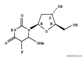 Molecular Structure of 1507-17-1 (1-(2-deoxypentofuranosyl)-5-fluoro-6-methoxydihydropyrimidine-2,4(1H,3H)-dione)