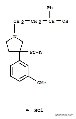 Molecular Structure of 1507-59-1 (3-[3-(3-methoxyphenyl)-3-propylpyrrolidin-1-yl]-1-phenylpropan-1-ol hydrochloride (1:1))