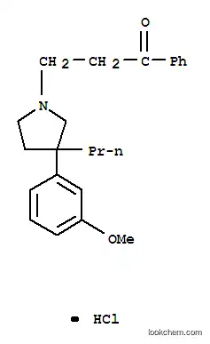 Molecular Structure of 1507-61-5 (3-[3-(3-methoxyphenyl)-3-propylpyrrolidin-1-yl]-1-phenylpropan-1-one hydrochloride (1:1))