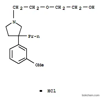 Molecular Structure of 1507-64-8 (1-[2-(2-hydroxyethoxy)ethyl]-3-(3-methoxyphenyl)-3-propylpyrrolidinium chloride)