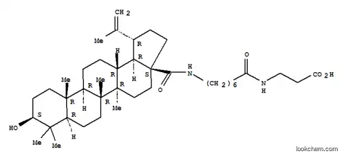 Molecular Structure of 150840-71-4 (N-(7-{[(3beta)-3-hydroxy-28-oxolup-20(29)-en-28-yl]amino}heptanoyl)-beta-alanine)