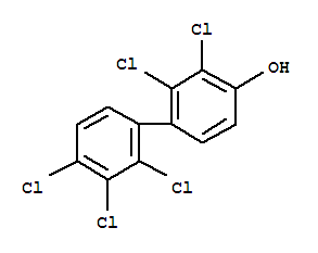 Molecular Structure of 150975-83-0 ([1,1'-Biphenyl]-4-ol,2,2',3,3',4'-pentachloro-)
