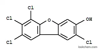Molecular Structure of 150975-86-3 (2,6,7,8-tetrachlorodibenzo[b,d]furan-3-ol)