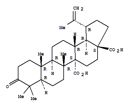 Molecular Structure of 150998-91-7 (Lup-20(29)-ene-27,28-dioicacid, 3-oxo- (9CI))