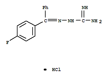 Hydrazinecarboximidamide,2-[(4-fluorophenyl)phenylmethylene]-, hydrochloride (1:1) cas  1511-38-2