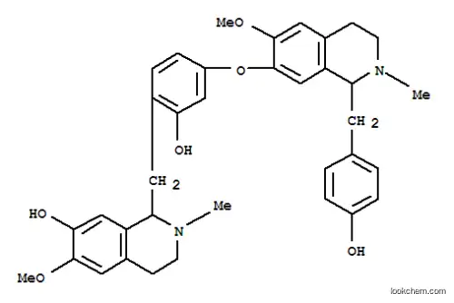 Molecular Structure of 151271-92-0 (7-Isoquinolinol,1,2,3,4-tetrahydro-1-[[2-hydroxy-4-[[1,2,3,4-tetrahydro-1-[(4-hydroxyphenyl)methyl]-6-methoxy-2-methyl-7-isoquinolinyl]oxy]phenyl]methyl]-6-methoxy-2-methyl-(9CI))