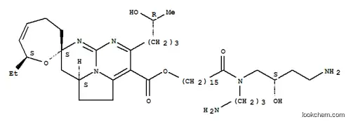 Molecular Structure of 151271-96-4 (Spiro[oxepin-2(3H),4'-[4H-5,6,8b]triazaacenaphthylene]-8'-carboxylicacid, 7-ethyl-1',2',2'a,3',4,7-hexahydro-7'-[(4R)-4-hydroxypentyl]-,16-[[(2S)-4-amino-2-hydroxybutyl](3-aminopropyl)amino]-16-oxohexadecyl ester,(2S,2'aS,7S)-)