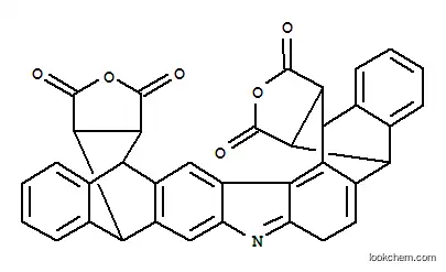 Molecular Structure of 15128-76-4 (5,17[3',4']:10,15[3'',4'']-Difurano-5H-dinaphtho[2,3-b:2',3'-g]carbazole-19,21,24,26-tetrone,8,10,15,17,18,22,23,27-octahydro- (9CI))
