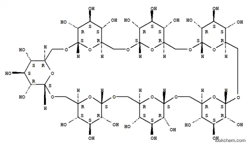 Molecular Structure of 151337-81-4 (a-D-Glucopyranose, O-a-D-glucopyranosyl-(1®6)-O-a-D-glucopyranosyl-(1®6)-O-a-D-glucopyranosyl-(1®6)-O-a-D-glucopyranosyl-(1®6)-O-a-D-glucopyranosyl-(1®6)-O-a-D-glucopyranosyl-(1®6)-, cyclic 1,6''''''-anhydride)