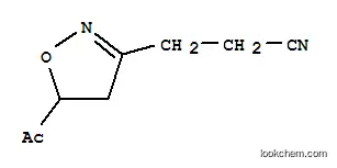 Molecular Structure of 151373-32-9 (3-Isoxazolepropanenitrile, 5-acetyl-4,5-dihydro- (9CI))